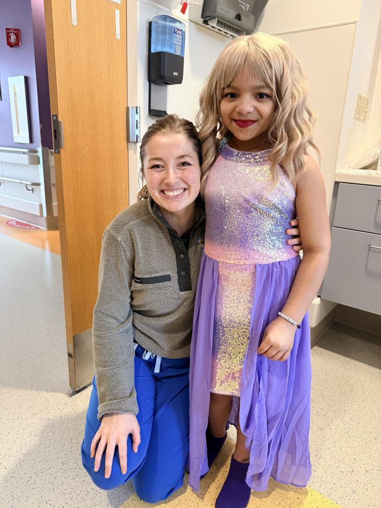 Although Mia is undergoing chemotherapy, mom Briana Lunetta said she is still a happy-go-lucky, dancing light at the hospital. “We’ve actually been told by the charge nurse that you can sign up for what kids you want to have that day,” Lunetta said, “and there’s usually a battle on who gets to have Mia that day because everyone loves her.” Photo source: Briana Lunetta