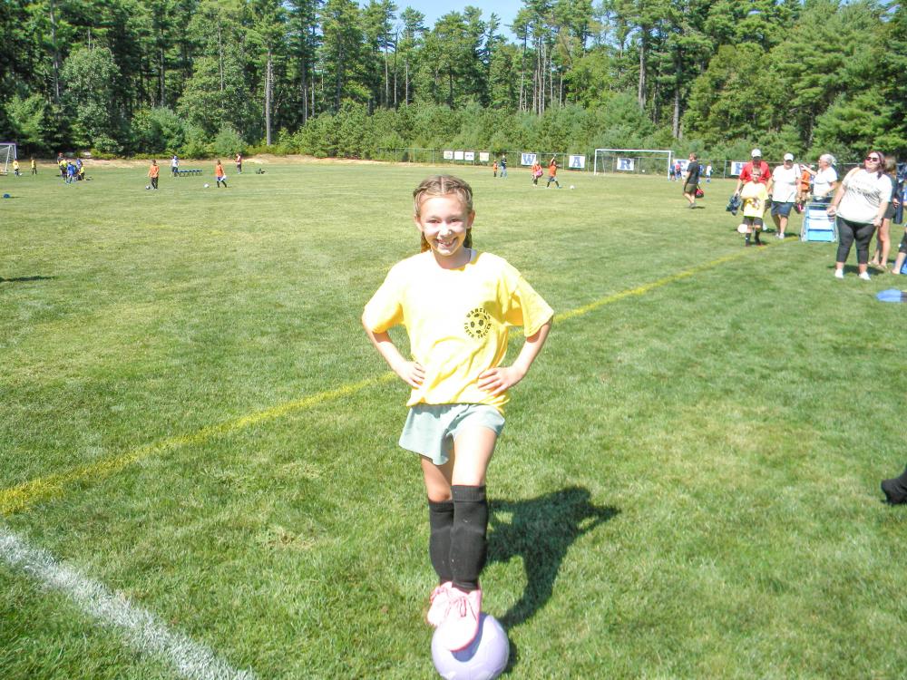 Grace Pacheco, 10, said it felt "good" to score her first goal. Photos by Christian Uva