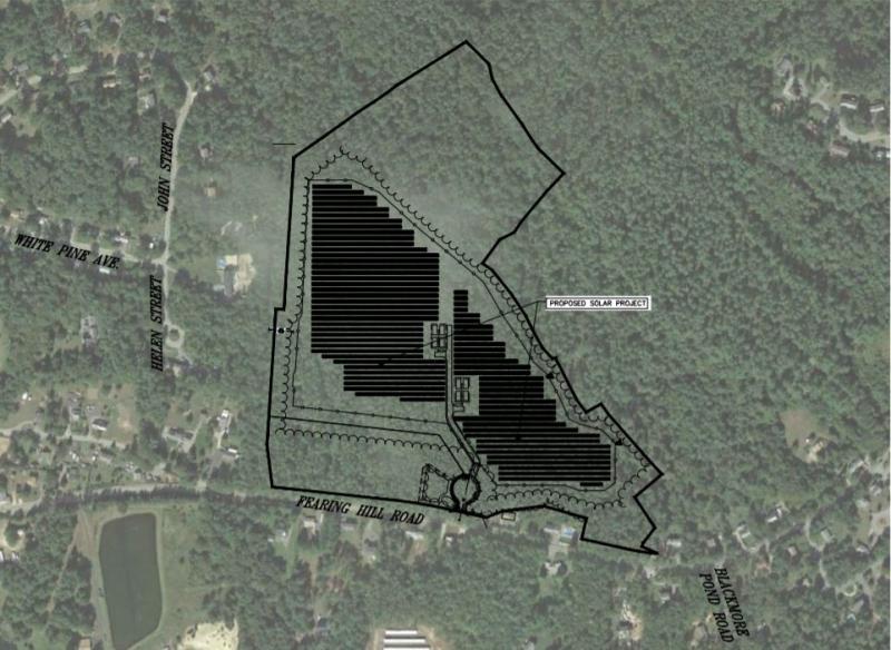 A 2021 map of the proposed Fearing Hill solar farm. File photo