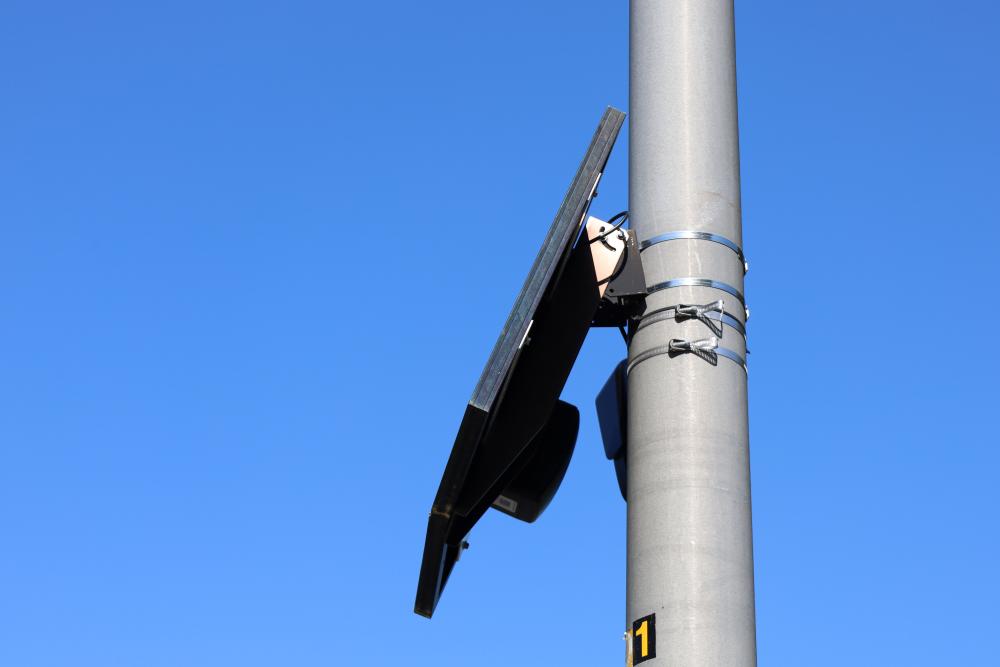 A Flock camera in Onset. Photo by Nick Mossman