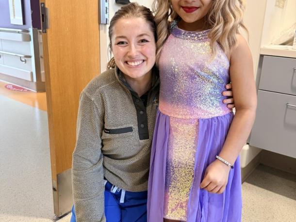 Although Mia is undergoing chemotherapy, mom Briana Lunetta said she is still a happy-go-lucky, dancing light at the hospital. “We’ve actually been told by the charge nurse that you can sign up for what kids you want to have that day,” Lunetta said, “and there’s usually a battle on who gets to have Mia that day because everyone loves her.” Photo source: Briana Lunetta