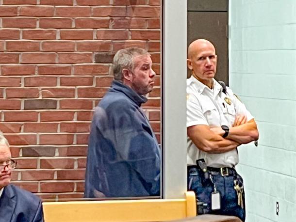 Shawn Michael Ferguson, center, in Wareham District Court on Sept. 23. Photo by Tanvi Kulkarni