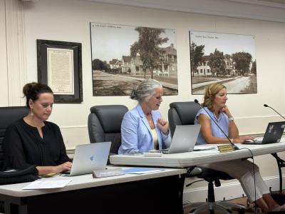 Superintendent Amy Hartley-Matteson at an Aug. 20 School Committee meeting. Photo by Christian Uva
