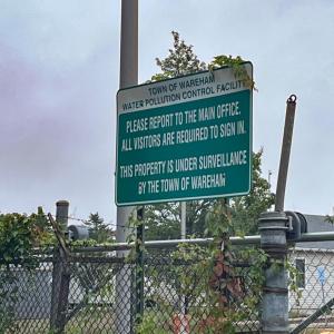 The plant handles wastewater from the town.