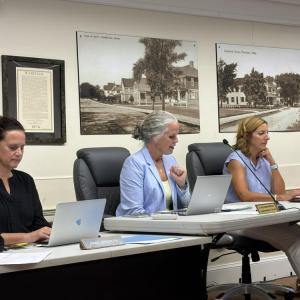 Superintendent Amy Hartley-Matteson at an Aug. 20 School Committee meeting. Photo by Christian Uva