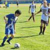 A Wareham soccer player corrals the ball during the team's 6-1 win on Tuesday, Sept. 8. Photo by Christian Uva